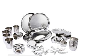 48 Pcs Stainless Steel Square Dinner Set